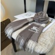 Pari all'originale replica Sciarpa Burberry Check Classical cashmere 30 x 180 Grigio