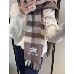 Pari all'originale replica Sciarpa Burberry Check Classical cashmere 30 x 180 Grigio