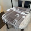 Pari all'originale replica Sciarpa Burberry Check Classical cashmere 30 x 180 Grigio