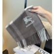 Pari all'originale replica Sciarpa Burberry Check Classical cashmere 30 x 180 Grigio