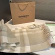 Sciarpa Burberry Check Classical cashmere 30 x 200 beige chiaro