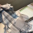 Alta gamma replica Sciarpa Burberry Check Classical cashmere 30 x 200 Grigio