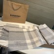 Alta gamma replica Sciarpa Burberry Check Classical cashmere 30 x 200 Grigio