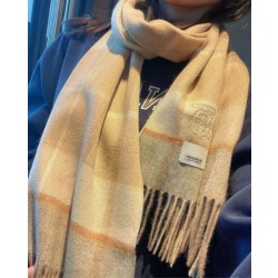 Qualità superiore replica Sciarpa Burberry Check Classical cashmere Beige 30 x 168