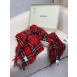 Sciarpa classica cashmere a quadri Burberry rossa 30 x 155