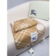 Sciarpa/coperta lana con motivo check Burberry etichetta equestre 30 x 180 Beige