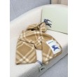 Sciarpa/coperta lana con motivo check Burberry etichetta equestre 30 x 180 Beige