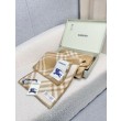 Sciarpa/coperta lana con motivo check Burberry etichetta equestre 30 x 180 Beige