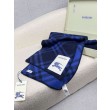 Sciarpa/coperta lana con motivo check Burberry etichetta equestre 30 x 180 Blu