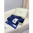 Sciarpa/coperta lana con motivo check Burberry etichetta equestre 30 x 180 Blu