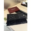 Sciarpa Gucci GG Cashmere Jacquard Grigio 35 x 190