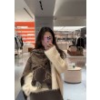 Sciarpa Gucci GG Cashmere Jacquard marrone 35 x 190
