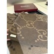 Sciarpa Gucci GG Cashmere Jacquard marrone 35 x 190