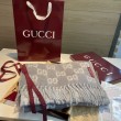Alta gamma replica Sciarpa Gucci GG in misto lana alpaca 37 x 200 Grigio
