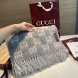 Alta gamma replica Sciarpa Gucci GG in misto lana alpaca 37 x 200 Grigio
