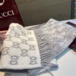 Alta gamma replica Sciarpa Gucci GG in misto lana alpaca 37 x 200 Grigio