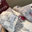 Alta gamma replica Sciarpa Gucci GG in misto lana alpaca 37 x 200 Grigio