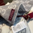Alta gamma replica Sciarpa Gucci GG in misto lana alpaca 37 x 200 Grigio