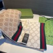 Sciarpa Gucci reversibile lana jacquard con motivo GG  30 x 180 02