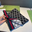 Pari all'originale replica Sciarpa Gucci reversibile lana jacquard con motivo GG  30 x 180 03