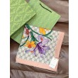 Pari all'originale replica Sciarpa Gucci seta e cashmere Stampa floreale 140 01