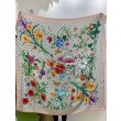 Pari all'originale replica Sciarpa Gucci seta e cashmere Stampa floreale 140 01