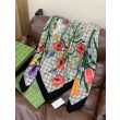 Pari all'originale replica Sciarpa Gucci seta e cashmere Stampa floreale 140 02
