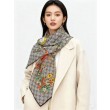 Sciarpa Gucci velluto con stampa animalier e floreale 140 02