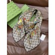 Sciarpa Gucci velluto con stampa animalier e floreale 140 02
