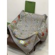 Sciarpa Gucci velluto con stampa animalier e floreale 140 02