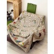 Sciarpa Gucci velluto con stampa animalier e floreale 140 03