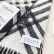 Sciarpa in cashmere con motivo check Burberry e orlo con nappe Nero/bianca 30 x 168