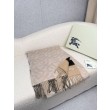 Sciarpa reversibile TB cashmere/lana con motivo a quadri Burberry 30 x 180 Beige/marrone