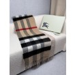 Sciarpa reversibile TB cashmere/lana con motivo a quadri Burberry 30 x 180 Beige/marrone