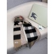 Sciarpa reversibile TB cashmere/lana con motivo a quadri Burberry 30 x 180 Beige/marrone