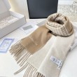Qualità superiore replica Sciarpe Dior misto lana e cashmere 32 x 200 Beige