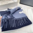 Sciarpe Dior misto lana e cashmere 32 x 200 Blu