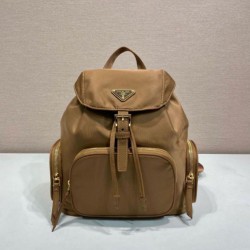 Replica qualità specchio Zaino Prada medio Re-Nylon con marsupio 1BZ811 Marrone
