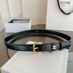 Replica qualità specchio Qualità da grande replica Cintura Vivienne Celine Medium 25mm in pelle di vitello naturale Nero
