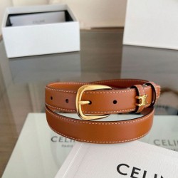 Replica Alta gamma replica Cintura Vivienne Celine Medium 25mm in pelle di vitello naturale Marrone Imitazioni Replica qualità specchio Alta gamma replica Cintura Vivienne Celine Medium 25mm in pelle di vitello naturale Marrone
