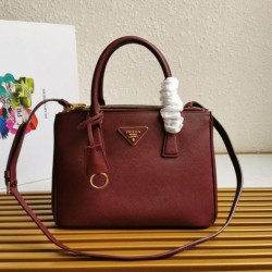 Replica qualità specchio Borsa a mano Prada Galleria Saffiano piccola/media/grande Borgogna