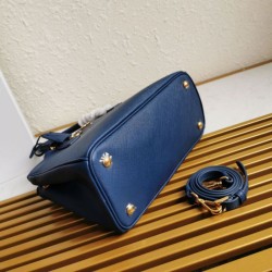 Replica Borsa a mano Prada Galleria Saffiano piccola/media/grande Blu Imitazioni Replica qualità specchio Borsa a mano Prada Galleria Saffiano piccola/media/grande Blu