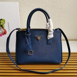 Replica qualità specchio Borsa a mano Prada Galleria Saffiano piccola/media/grande Blu