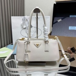 Replica qualità specchio Borsa tote media Prada Galleria Saffiano 1BA457 Bianco