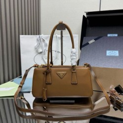 Replica qualità specchio Borse  tote media Prada Galleria Saffiano 1BA457 Marrone