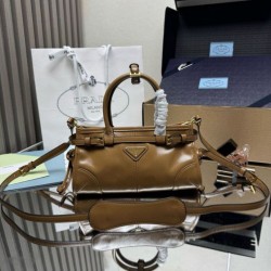 Replica qualità specchio Borsa a mano Prada Bonnie mini 1BA486 Marrone