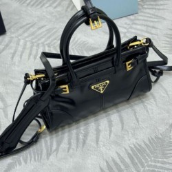 Replica Borsa a mano Prada Bonnie mini 1BA486 Nero Imitazioni Replica qualità specchio Borsa a mano Prada Bonnie mini 1BA486 Nero