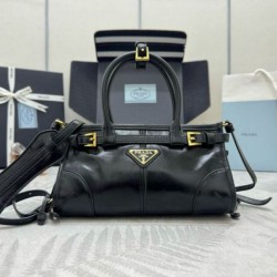 Replica qualità specchio Borsa a mano Prada Bonnie mini 1BA486 Nero