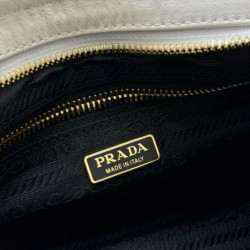 Replica Imitazioni borse griffate a mano Prada Bonnie mini 1BA486 Bianco Imitazioni Replica qualità specchio Imitazioni borse griffate a mano Prada Bonnie mini 1BA486 Bianco