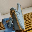 Borsa a mano/borsa hobo Saffiano Prada Re-Edition 2005 Blu
